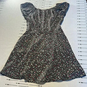 BCBG Generation Dress. Charcoal gray  with pink and cream speckles. Size 6